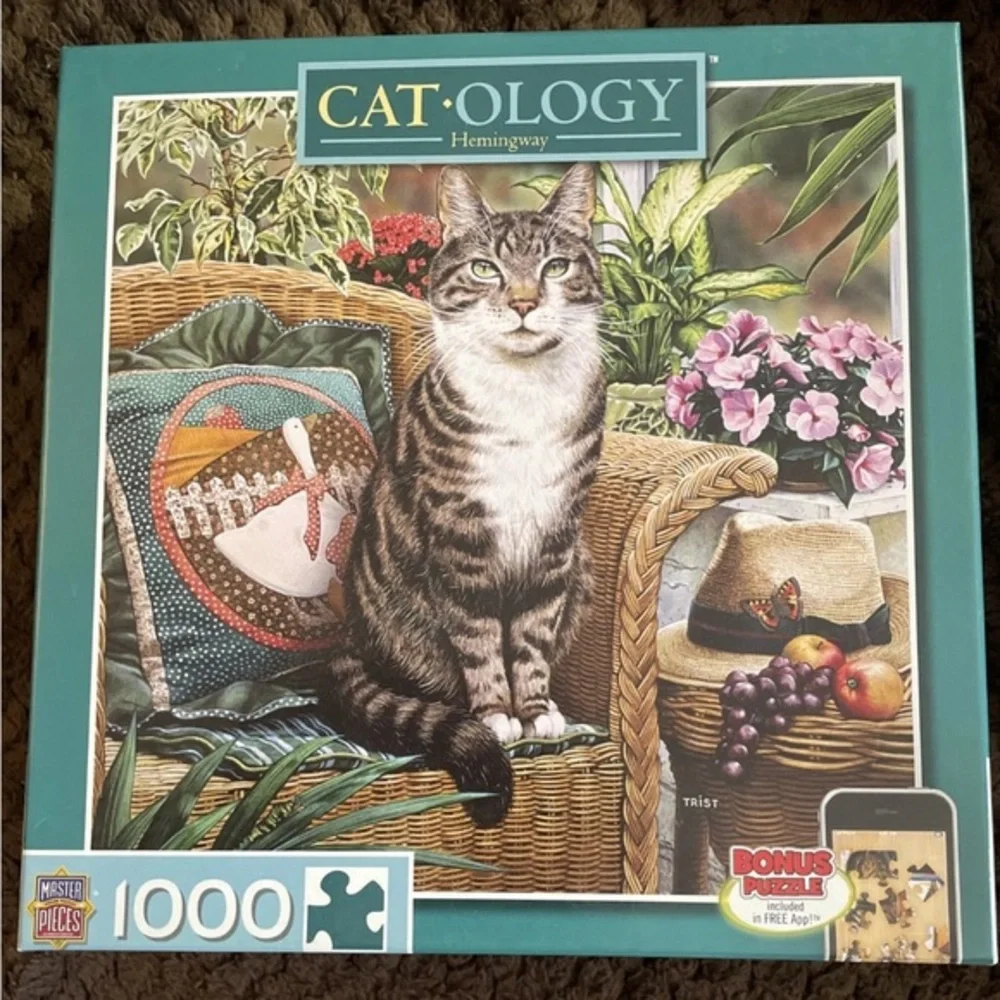 -Masterpieces 1000 pc Jigsaw Puzzle Catology Hemingway RARE